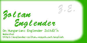 zoltan englender business card